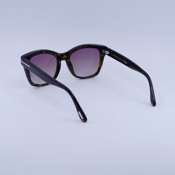 Tom Ford Lauren-02 FT0614 52F Sunglasses Havana Square Frame, Brown Lenses - Picture 5 of 9